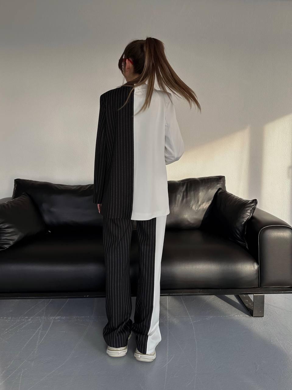 6x Colour Anzug Set Black & White